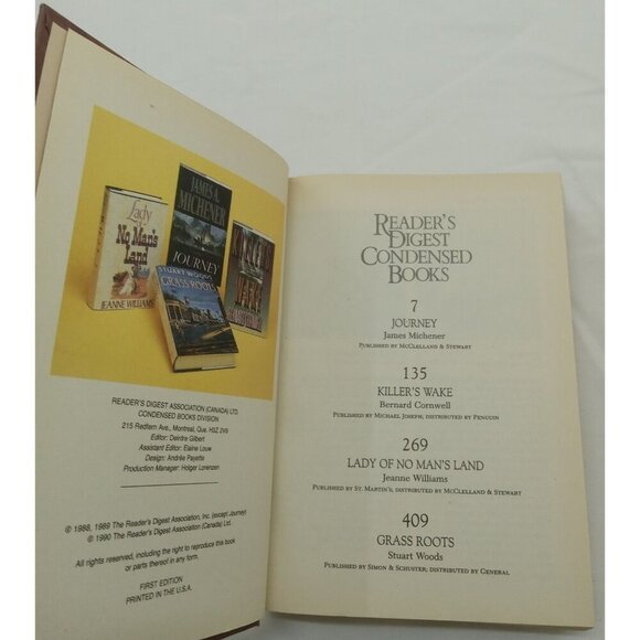 1990 Reader's Digest Condensed 1st Ed HC Leather Gilt Vtg NM Anthology - Picture 11 of 13